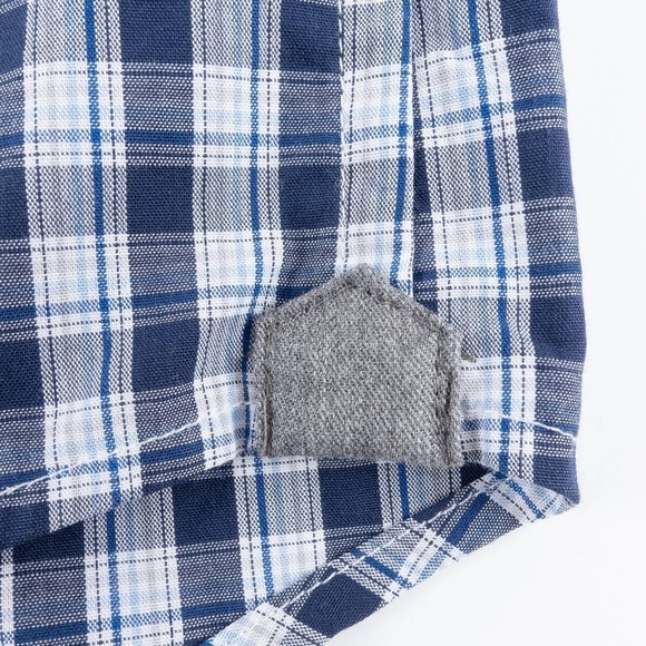 NWOT Michael Kors Slim Fit Button-Up Men's Medium Blue White Plaid - Picture 4 of 8